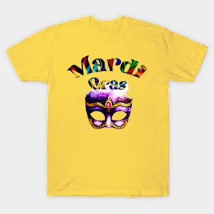 Mardi Gras - Purple Mask Fat Tuesday Carnival New Orleans T-Shirt